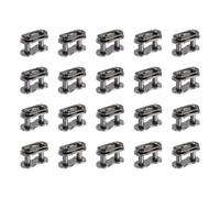 QUARKZMAN 20 Pcs Eslabones Maestros De Cadena #420 Paso 16.6mm. Eslabones Conectores De Cadena De Rodillos De Acero Al Carbono. Reemplazo De Eslabón Maestro Para Bicicleta Kart