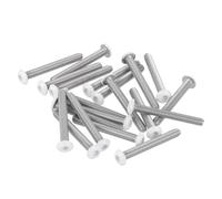 QUARKZMAN 20 Pcs M3-0.5 X 25mm Tornillos De Cabeza Avellanada Hexagonal Interna, 304 Pernos De Acero Inoxidable Con Roscado Completo Acabado Para Muebles Y Electrodomésticos, Color Blanco