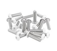 QUARKZMAN 20 Pcs M5-0.8 X 20mm Tornillos De Cabeza Avellanada Hexagonal Interna De Acero Inoxidable 304 Con Rosca Completa Y Acabado Brillante Para Muebles Y Electrodomésticos Color Blanco