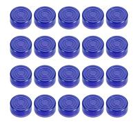 QUARKZMAN 20 Pcs Tapas de Interruptor de Pie para Pedales de Guitarra Tapas de Botón de Plástico Cubierta Superior de Interruptor de Pie 3/8" para Botones de Pedales, Azul Oscuro