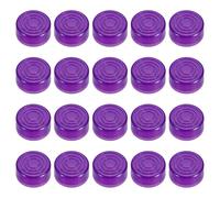 QUARKZMAN 20 Pcs Tapas de Interruptor de Pie para Pedales de Guitarra Tapas de Botón de Plástico Cubierta Superior de Interruptor de Pie 3/8" para Botones de Pedales, Morado
