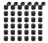 QUARKZMAN 20 Pcs Tapas tapón abatible 18/410 para Botellas, Tapas De Plástico Y Antiderrame De Reemplazo para Botellas Exprimibles, Vacías, Botellas De Champú, Negro