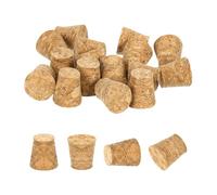 QUARKZMAN 20 Pcs Tapones De Corcho para Botellas, Tapones De Corcho Enchufes, 0.35x0.24x0.39 Pulgadas Corchos Naturales De Madera Blanda Cónicos para Bar Restaurante Manualidades DIY