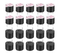 QUARKZMAN 20 Pcs Zumbador Activo DC 3V 12x9.5mm 7.6mm Paso Zumbador Eléctrico Alarma Piezo Pitido Sonido Continuo Para Computadora Circuitos Físicos Alarma Seguridad Almacén Casa Tienda