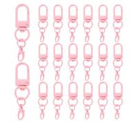 QUARKZMAN 20 Pezzi Ganci A Doppia Testa Girevoli, Fermagli Aragosta Metallici, Moschettoni Portachiavi Per Creazione Gioielli, Portachiavi, Borsette, DIY Artigianato, Rosa