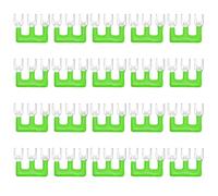 QUARKZMAN 20 Pezzi Terminale A Forcella, 3 Posizioni 15A 400V Tagliabile Pre Isolato Blocco Di Collegamento TB-1503 Barriera Terminale Connettore Jumper Per Officine Macchinari, Verde