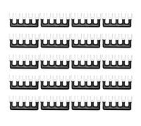 QUARKZMAN 20 Pezzi Terminale A Forchetta, 5 Posizioni 15A 400V Tagliabile Pre Isolato Blocco Di Collegamento TB-1505 Barriera Terminale Connettore Per Officine Fabbriche Macchinari, negro