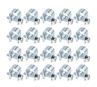 QUARKZMAN 20 Piezas Abrazadera Ajustable Para Manguera De Inyección De Combustible 10-12mm De Acero Zincado Mini Abrazadera Para Mangueras De Gas Línea