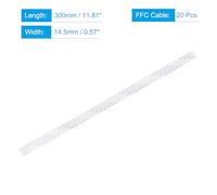 QUARKZMAN 20 Piezas Cable Plano Flexible FFC, 28 Pines Paso 0.5 Mm 300 Mm FPC FFC Cable Cinta Flexible Para LCD TV Equipo De Audio Para Automóvil Reproductor De DVD Computadora.