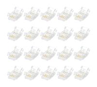 QUARKZMAN 20 Piezas Conector de Tira Led 4 Pines 8mm Conectores de Tira a Cable para Luces Led Conector Transparente sin Soldadura para Dispositivos de Montaje en Superficie Tiras Led