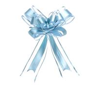 QUARKZMAN 20 Piezas de 8 Pulgadas Gigante Grande Lazo de Regalo de Organza Azul Claro para Cestas de Boda