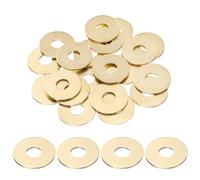 QUARKZMAN 20 Piezas De Arandelas Planas De Latón M8. 24mm DI X 8mm DE X 1.5mm Grosor Arandelas De Sellado Metálicas. Anillo De Sellado Métrico Para Tornillos Pernos Tuercas