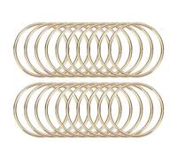 QUARKZMAN 20 Piezas de Aros para Atrapasueños,Aros de Metal para Manualidades Aros Florales 1.6 Pulgadas para Suministros de Fabricación de Coronas de Flores y Colgadores de Plantas,Dorados