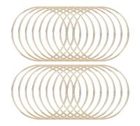 QUARKZMAN 20 Piezas de Aros para Atrapasueños, Aros de Metal para Manualidades Aros Florales de 4.3 Pulgadas para Suministros de Manualidades para Colgadores de Plantas, Dorados