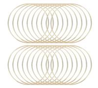 QUARKZMAN 20 Piezas de Aros para Atrapasueños, Aros de Metal para Manualidades Aros Florales de 5 Pulgadas para Suministros de Fabricación de Coronas Hacer Colgadores de Plantas, Dorados