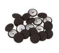 QUARKZMAN 20 Piezas de Botones de Costura Redondos de 18 mm con Cubierta de Tela de Algodón de 28L para Trajes, Vestidos y Blusas, Color Marrón
