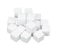 QUARKZMAN 20 Piezas De Dados Acrílicos En Blanco 18mm/0.71" Dados Blancos De Seis Caras con Superficie Lisa para Juegos De Mesa Y Fiestas