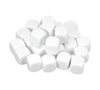 QUARKZMAN 20 Piezas De Dados Blancos De Acrílico, 25mm/0.98" Dados De Seis Caras Blancos con Esquinas Redondeadas Y Superficie Lisa para Juegos De Mesa Y Fiestas