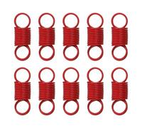 QUARKZMAN 20 Piezas de Topes de Cuentas, Mini Abrazaderas de Resorte para Joyería de Cuentas, Topes de Metal para Hacer Manualidades de Joyería, Rojo
