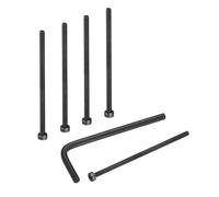 QUARKZMAN 20 Piezas De Tornillos De Cabeza Hexagonal Con Hueco, M3x60mm 304 Acero Inoxidable Tornillos De Máquina Con Llave Hexagonal, Roscado Completo, Negro