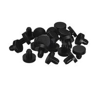 QUARKZMAN 20 Piezas Tapón de Goma Negro, J6 Tapones Impermeables para Orificios de 5.5-6mm/0.22-0.24"