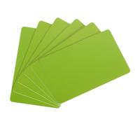 QUARKZMAN 20 Tarjetas de PVC en Blanco, Calidad Gráfica de 30 Milésimas de Pulgada, Plástico Brillante Impermeable para Impresora de Tarjetas de Identificación, Color Verde