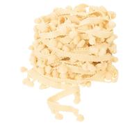 QUARKZMAN 20 Yardas de Borla de Pom Pom, Cinta de Adorno de Costura para Manualidades de Hogar, Cortinas, Ropa y Decoración de Cojines (8mm, Beige)