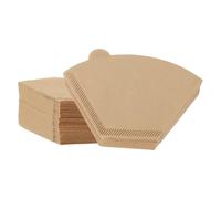 QUARKZMAN 200 Conteo 4 Filtros de Café Cónico, Tamaño 101 Filtros de Café de Papel Desechables de Fibra de Madera Natural Sin Blanquear, Adecuados para Filtro y Cafetera de Goteo Marrón