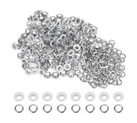 QUARKZMAN 200 Juego de Ojales Redondos de Color de 5mm (3/16") con Arandelas de Metal para Scrapbooking, Zapatos, Ropa, Cuero, Lienzo, Blanco