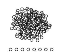 QUARKZMAN 200 Pcs Anillos De Salto Abiertos, Anillo O De Metal Dividido De 4mm De 0.7mm De Grosor Conectores Para Llaveros Para Hacer Joyería DIY Collares Pulseras Aretes, Negro