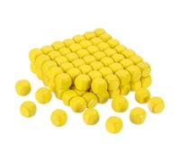 QUARKZMAN 200 Pcs Dados De Madera En Blanco, Cubo De Madera De 6 Caras De 12mm Cubos De Madera Sin Acabar Con Esquinas Redondeadas Bloques Cuadrados Para Proyectos, Amarillo
