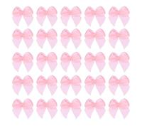 QUARKZMAN 200 pcs Mini Lazos De Cinta 1 Pulgada Pequeños Lazos Rosados Para Manualidades DIY Aplicaciones De Costura Accesorios Para El Cabello Decoración De Cajas De Regalo Bodas Y Fiestas