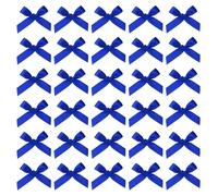 QUARKZMAN 200 pcs Mini Lazos De Cinta 2" Pequeños Lazos De Cinta Azul Oscuro Para Manualidades DIY Aplicaciones De Costura Accesorios Para El Cabello Adornos Para Cajas De Regalo Decoración