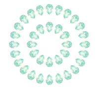 QUARKZMAN 200 Piezas 6 x 8mm Lágrimas De Estrás Con Respaldo Puntiagudo Cristal De Estrás Abalorios De Cristal Gemas Para Manualidades DIY Vestido Joyería Zapatos Costura Arte Azul Verde