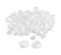 QUARKZMAN 200 Tapones para Agujeros de Tornillo, 12mm (15/32") de Diámetro, Tapas de Plástico de Tipo Encajado para Muebles, Armarios, Color Blanco