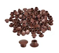 QUARKZMAN 200 Tapones para Agujeros de Tornillo, Tapones de Plástico de 8mm (5/16") de Diámetro, Tipo de Encaje para Muebles, Armarios, Color Marrón Rojizo