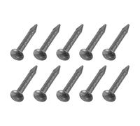 QUARKZMAN 200Pcs Pequeños Clavos De Ferretería, 1 X 8mm Clavo De Acero Al Carbono De Cabeza Redonda Clavo Común De Acabado Para Proyectos DIY De Colgar Cuadros Doméstica, Negro Metálico