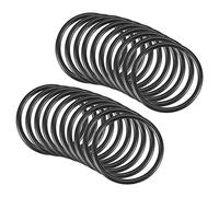 QUARKZMAN 20mm x 17mm x 1.5mm Nitrilo Goma Juntas Tóricas x 20uds Redondo Junta Arandela para Grifo Plomería Reparación Sellado Conexión [Negro]