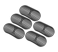 QUARKZMAN 20mm x 17mm x 1,5mm Nitrilo Goma Juntas Tóricas x 50uds Redondo Junta Arandela para Grifo Plomería Reparación Sellado Conexión [Negro]