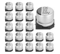 QUARKZMAN 20pcs 22uF 50V Condensadores Electrolíticos De Aluminio 6.3x5.4mm