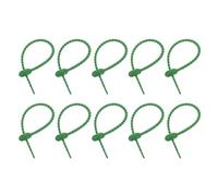 QUARKZMAN 20Pcs 7" Correas De Cable De Silicona, Correas Reutilizables Para Atar Y Organizar Cables, Organizador De Cordones Para Hogar Oficina Cocina Bolsas De Comida, Verde Oscuro