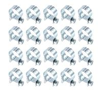 QUARKZMAN 20Pcs Abrazadera Ajustable Para Manguera De Inyección De Combustible 15-17mm De Acero Zincado Para Automóvil Agricultura Fontanería Tuberías De Diésel Y Gasolina