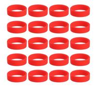 QUARKZMAN 20Pcs Bandas De Goma De Silicona Antideslizantes 1.22 Pulgadas Planas Bandas Elásticas De Goma Para Libros Trampas Arte Papel De Regalo Cordones Envolturas Rojo