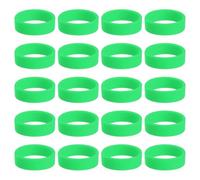 QUARKZMAN 20Pcs Bandas De Goma De Silicona Antideslizantes 1.22 Pulgadas Planas Bandas Elásticas De Goma Para Libros Trampas Arte Papel De Regalo Cordones Envolturas Verde