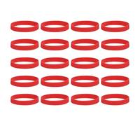 QUARKZMAN 20Pcs Bandas De Goma De Silicona Antideslizantes 4 Inch Bandas Elásticas Planas Para Libros Trampas Arte Papel De Regalo Cordones Y Más Rojo