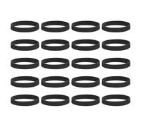 QUARKZMAN 20Pcs Bandas De Goma De Silicona Antideslizantes 4 Inch Planas Bandas Elásticas De Goma Para Libros Trampas Arte Papel De Regalo Cordones Y Cables Negro