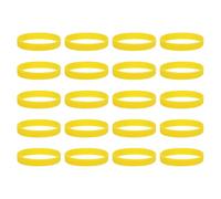 QUARKZMAN 20Pcs Bandas De Goma De Silicona Antideslizantes De 4 Pulgadas Planas Bandas Elásticas De Goma Para Libros Trampas Arte Papel De Regalo Cordones Amarillas