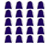 QUARKZMAN 20pcs Bolsa Felpa Con Cordón 4.7 X 5.9 Pulgada Bolsitas Felpa Para Joyería Bolsas Regalo Para Favores Boda Caramelos Embalaje Joyería Organización Azul Oscuro