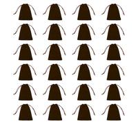 QUARKZMAN 20pcs Bolsa Tela Afelpada Con Cordón 3.1 X 3.9 Pulgada Fundas Afelpadas Para Joyería Bolsas Regalo Para Bodas Fiestas Favores Dulces Embalaje Joyería Organización Marrón