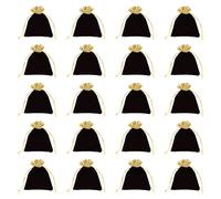 QUARKZMAN 20pcs Bolsa Tela Afelpada Con Cordón 4.7" x 5.9" Bolsas Afelpadas Para Joyería Bolsas Regalo Para Bodas Favoritos Fiesta Caramelos Empaque Para Joyería Organización Oro Negro
